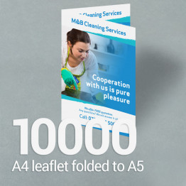 10000 A4 leaflet folded to A5 Gloss/Silk