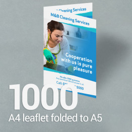 1000 A4 leaflet folded to A5 Gloss/Silk