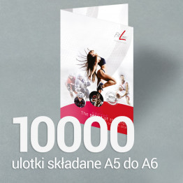 10000 Ulotka A5 składana do A6 Gloss/Silk
