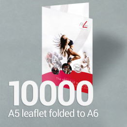 10000 A5 leaflet folded to A6 Gloss/Silk