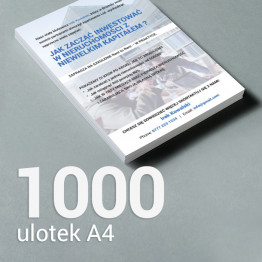 1000 Ulotka A4 Gloss/Silk