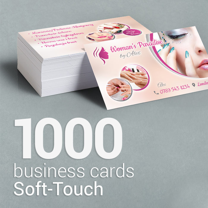 1000 Soft-touch business cards