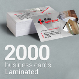 2000 Laminated business cards