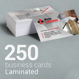 250 Laminated business cards