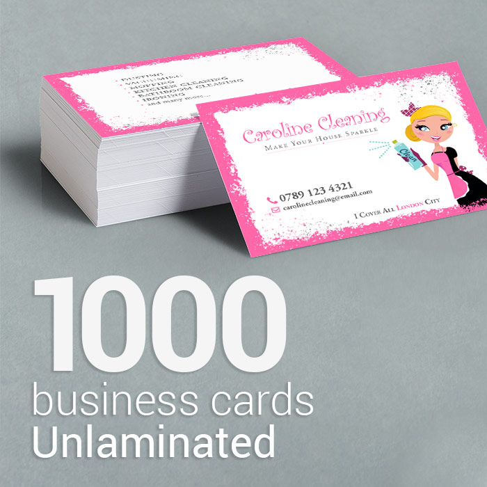 1000 Unlaminated business cards