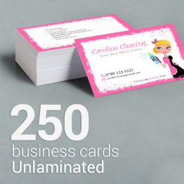 250 Unlaminated business cards